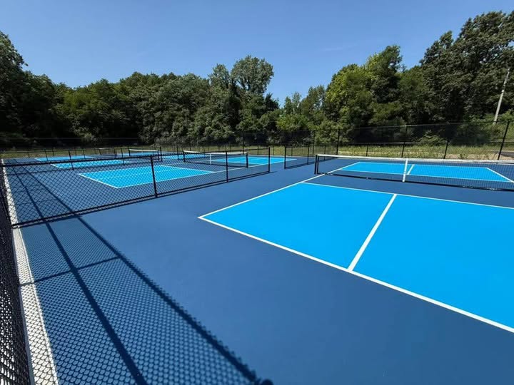 Pickleball courts at Neal Street Park in Comstock Township, Michigan